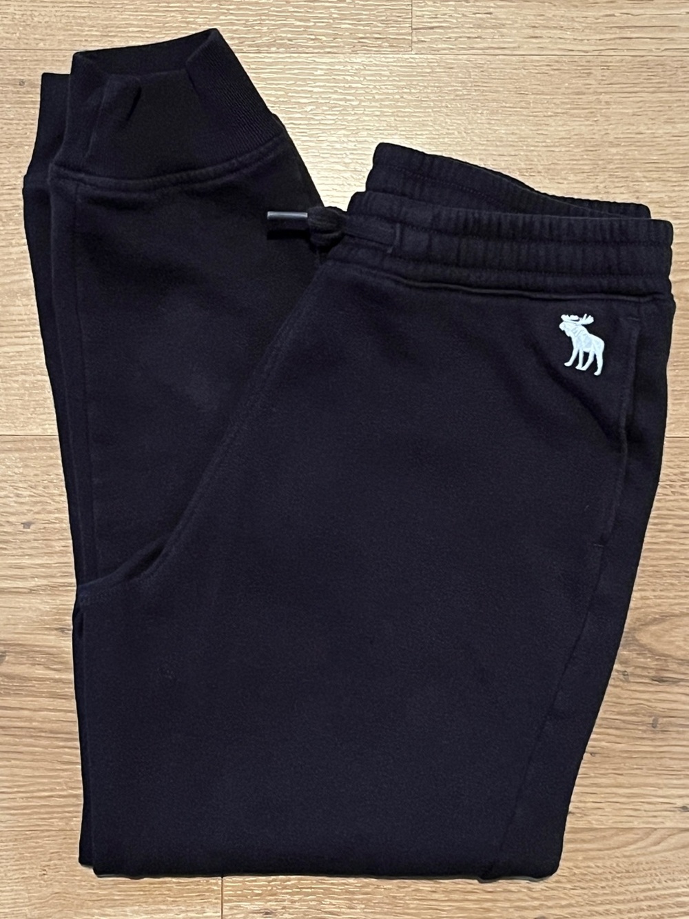 Abercrombie Kids Boys Black Fleece Jogger Sweatpants Size 11/12